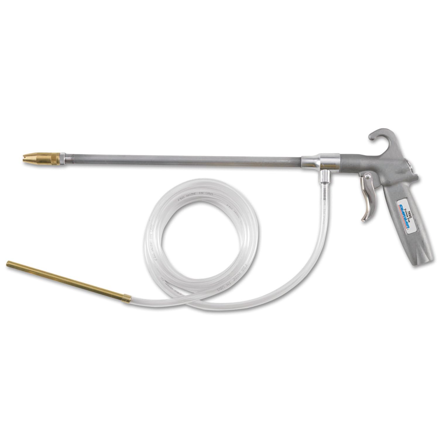 **Guardair 79SG012 Pneumatic Syphon Oil & Solvent Spray Gun - Classic Pistol Grip, 12-Inch Aluminum Extension & Brass Nozzle - Ideal for Automotive, Industrial & DIY Painting Projects**