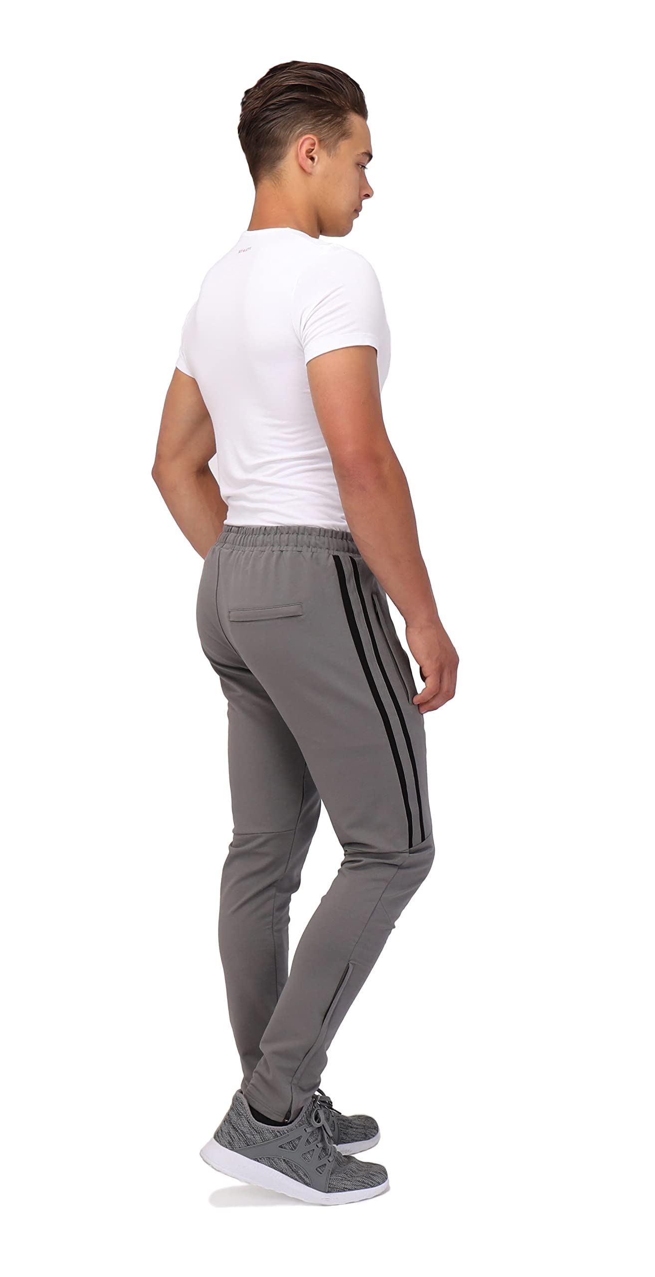 **Men's SCR Tall Jogger Sweatpants - 33/36 Inseam Athletic Pants with Zipper Pockets for Running, Gym & Casual Wear**