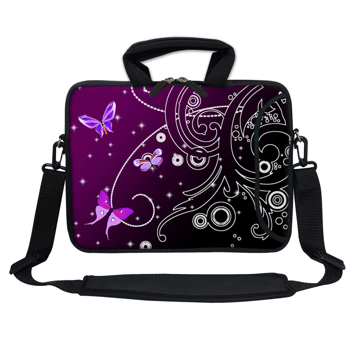 Meffort 13.3 Inch Neoprene Laptop Sleeve Case with Side Pocket - Fits 12.5 to 13.3 Inch MacBook, Chromebook & Windows Laptops - Perfect for Travel, Work & School Protection
