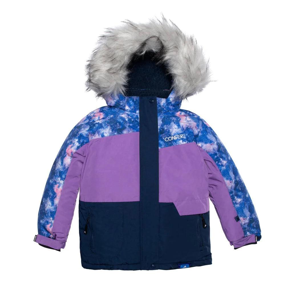 Conifere Billow Charm Girls Snowsuit Set - Waterproof Winter Snowsuit for Toddler Girls (Ages 2-4) | Navy Blue | Outdoor Snow Play & Skiing Outfit