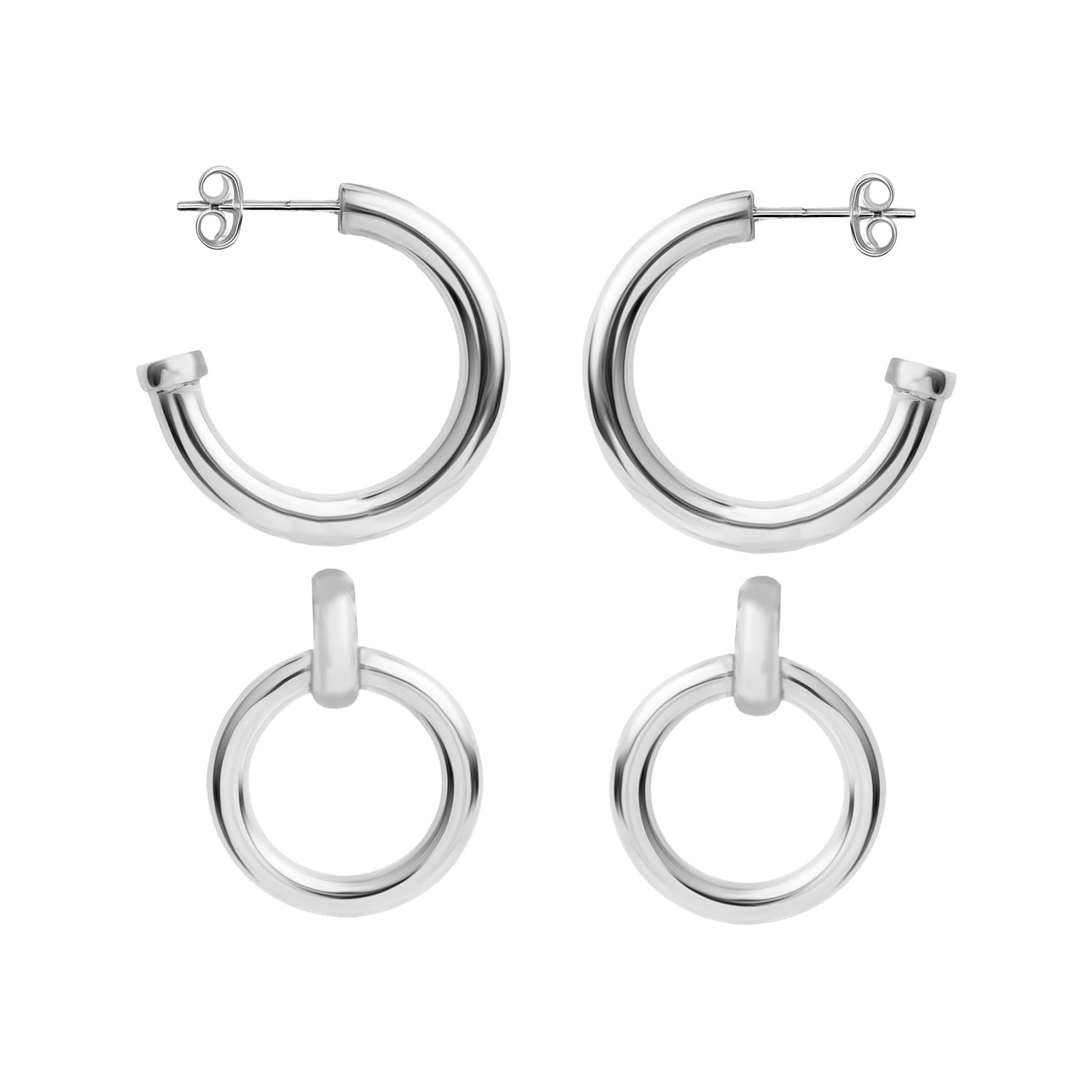 LeCalla 925 Sterling Silver T-Bar Earrings for Women - Elegant Drop Dangle Earrings Jewelry Gift for Birthday, Christmas, Anniversary | Perfect for Parties, Weddings & Everyday Wear