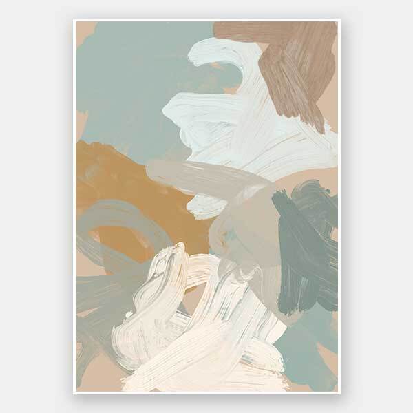 Cool Warmth Unframed Art Print - Modern Abstract Wall Decor for Living Room, Bedroom & Office - Perfect for Home & Office Decor