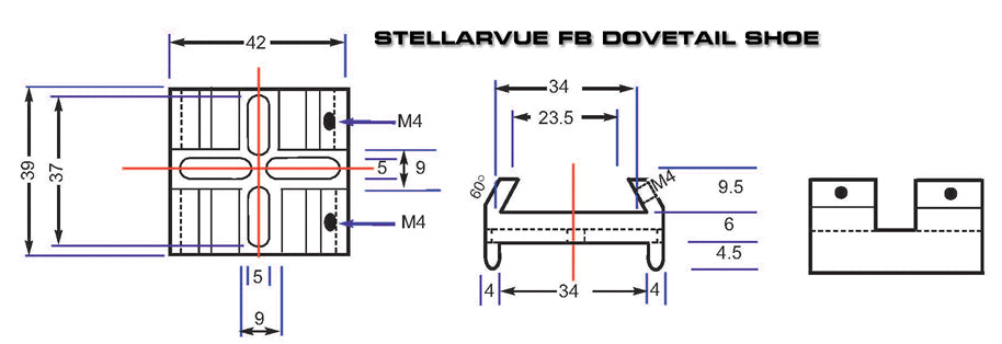 50-60mm Dovetail Shoe for Rings - Heavy Duty Metal Mounting Bracket for Photography, Hunting & Outdoor Gear Accessories
