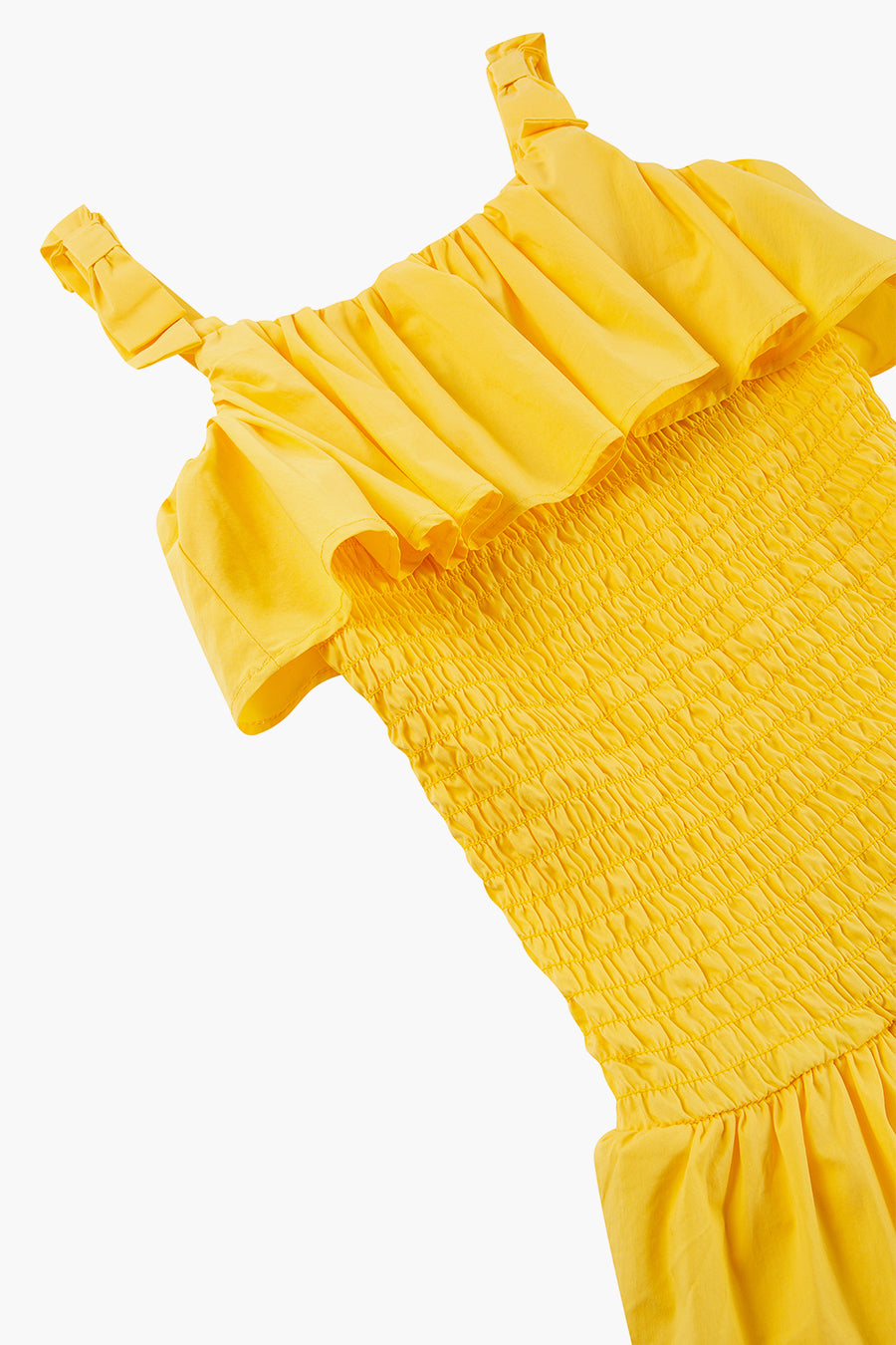 Girls Smocked Yellow Dress - Size 16 | Casual Kids Summer Outfit for Playdates, Parties & Family Photos