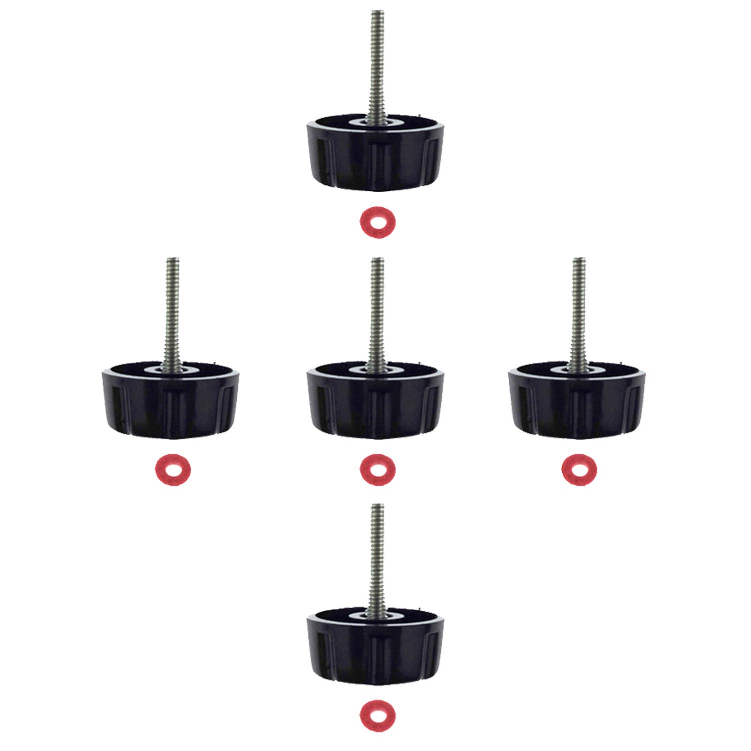 5 Pack Fishing Reel Screw Nuts & Caps - Replacement Parts for Spinning Reel Knob Power Handle Grip - Perfect for Saltwater & Freshwater Fishing Gear Repair