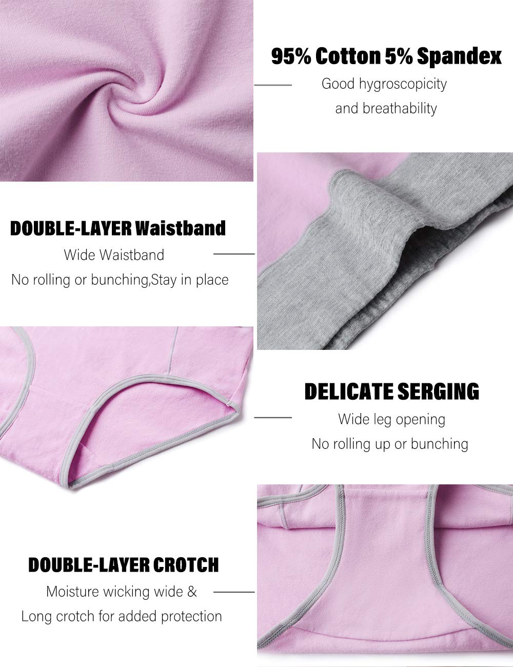 **POKARLA Women's Cotton High Waist Underwear - Full Coverage Briefs, Soft & Breathable Postpartum Panties, Stretch Comfort for Everyday Wear - Perfect for Maternity, Recovery & Daily Comfort**