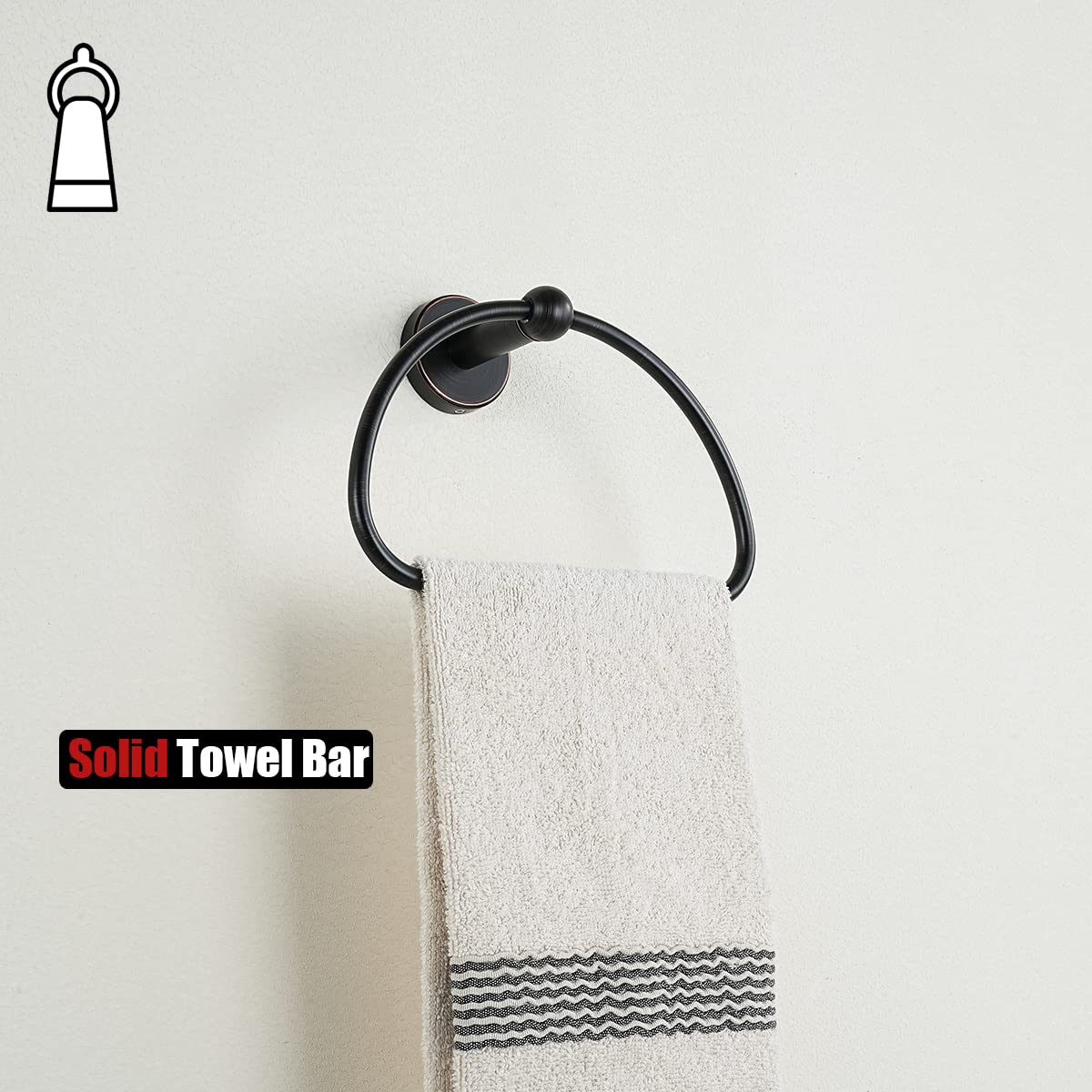 Oil Rubbed Bronze Towel Ring - 7