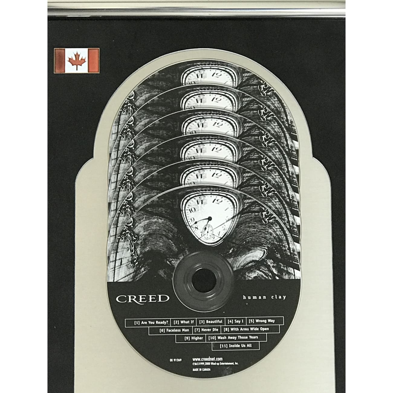 Creed Human Clay CRIA 6x Platinum Album Award - Official Music Collectible for Display & Memorabilia - Perfect for Music Fans, Awards Shows & Home Decor
