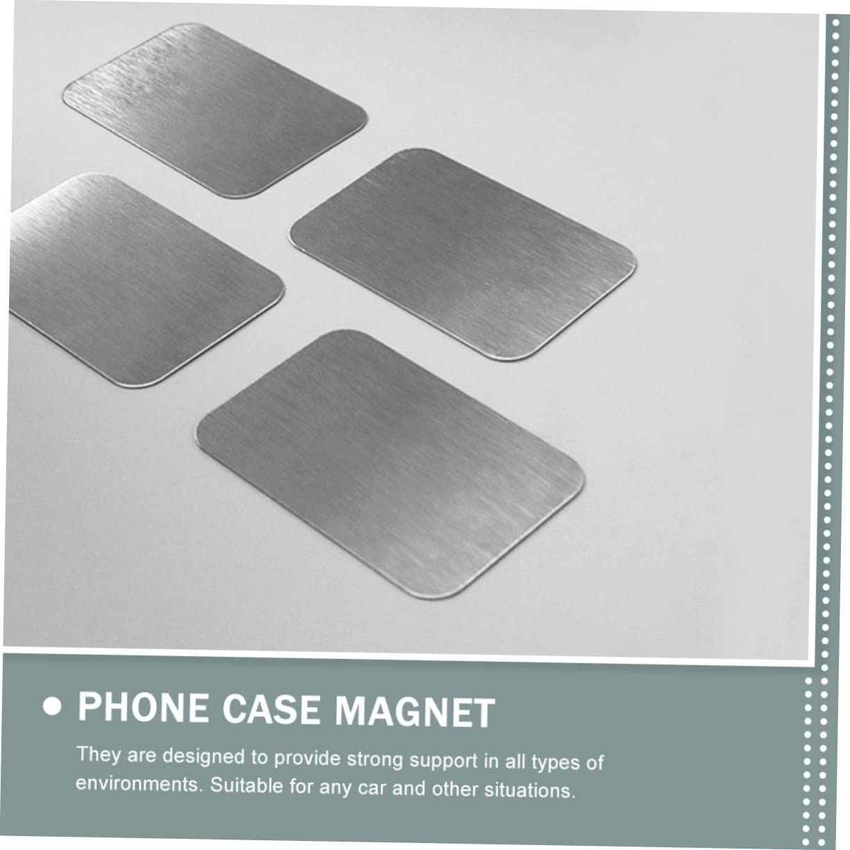 Strong Magnetic Car Phone Holder with Metal Plate - Universal Phone Case Magnet & Sticker - Secure Car Mount for Hands-Free Driving, Commuting, and Travel