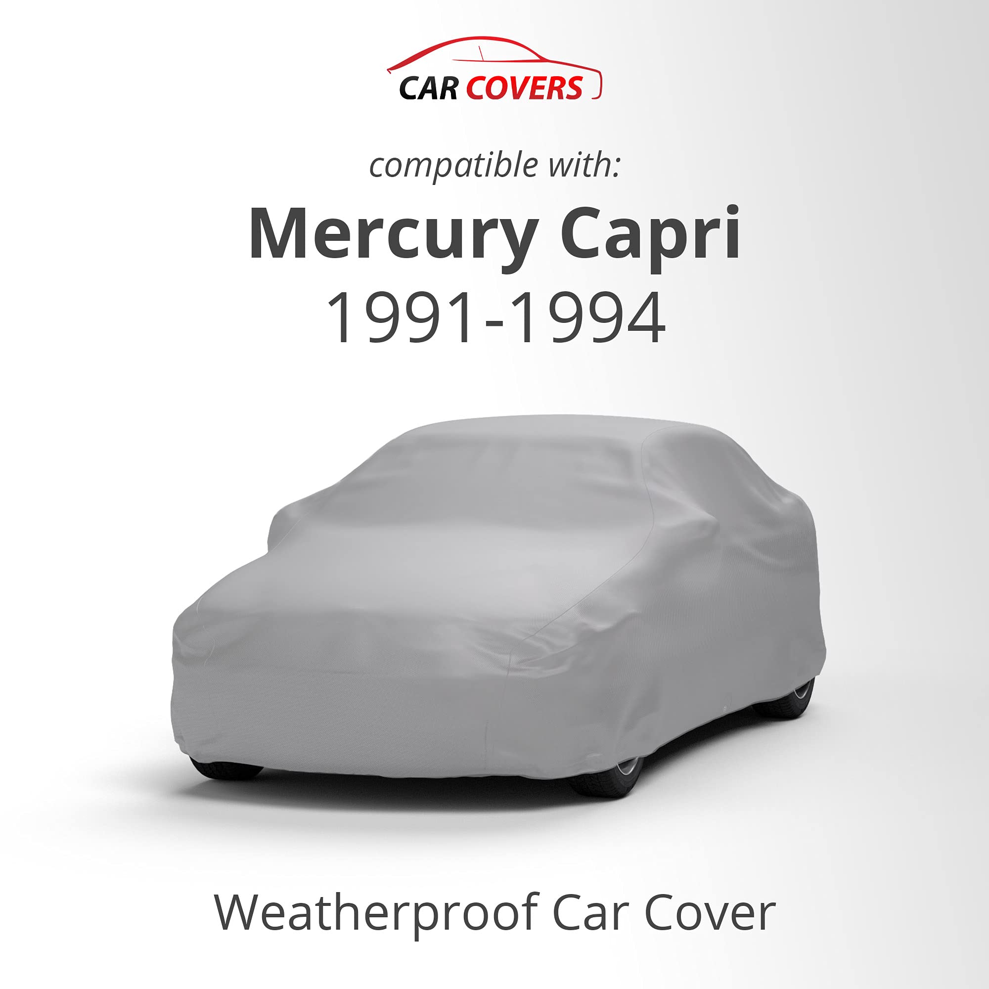 Weatherproof Car Cover for Mercury Capri 1991-1994 - Heavy Duty Outdoor Car Accessory with Anti-Theft Cable Lock & Warranty | All-Season Protection Against Rain, Snow, UV Rays & Dust for Garage or Driveway Parking