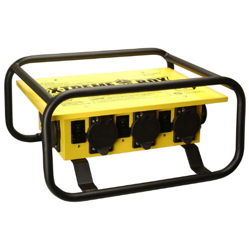 X Treme Box™ 50A 125/250V Temporary Power Distribution Center with (6) 20A GFCI Outlets (L5-20) & (1) 30A Outlet (L6-30) - Perfect for Construction Sites, Outdoor Events, and Emergency Power Backup