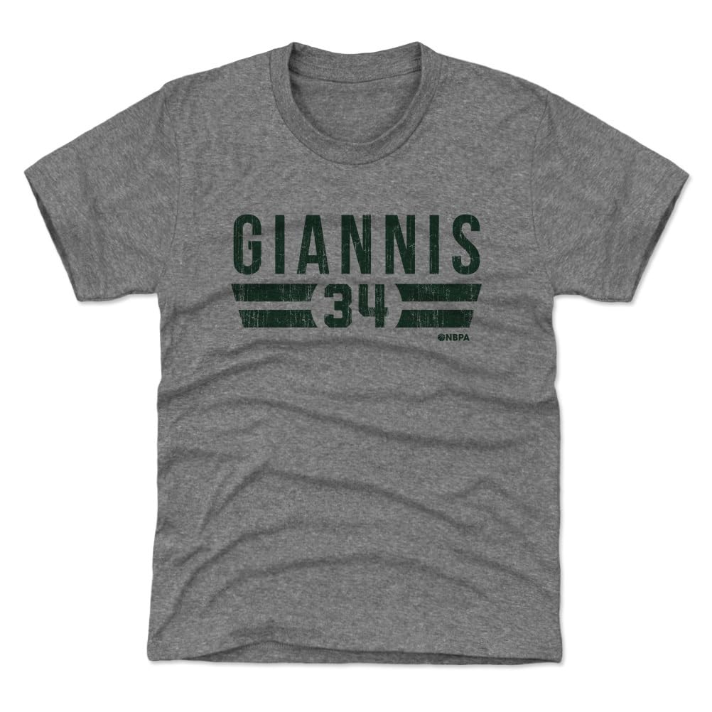 Giannis Antetokounmpo Youth Basketball Jersey - Milwaukee Bucks Font - Perfect for Games, Fan Events & Sports Enthusiasts