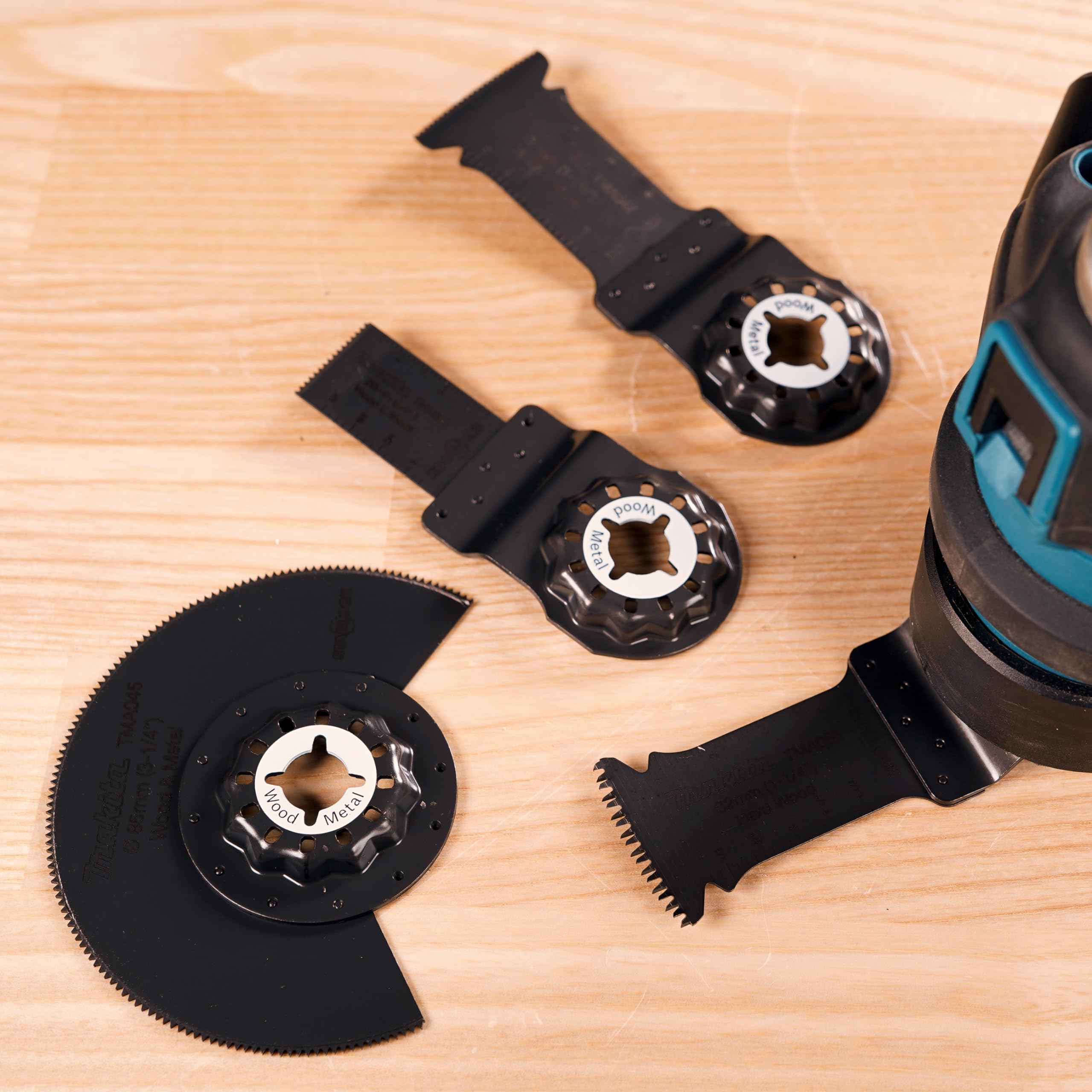 Makita B-67480 Multi-Tool Starlock Plunge Set - Premium Oscillating Tool Blade Kit for Wood, Metal & Drywall Cutting - Perfect for DIY Projects & Professional Renovations
