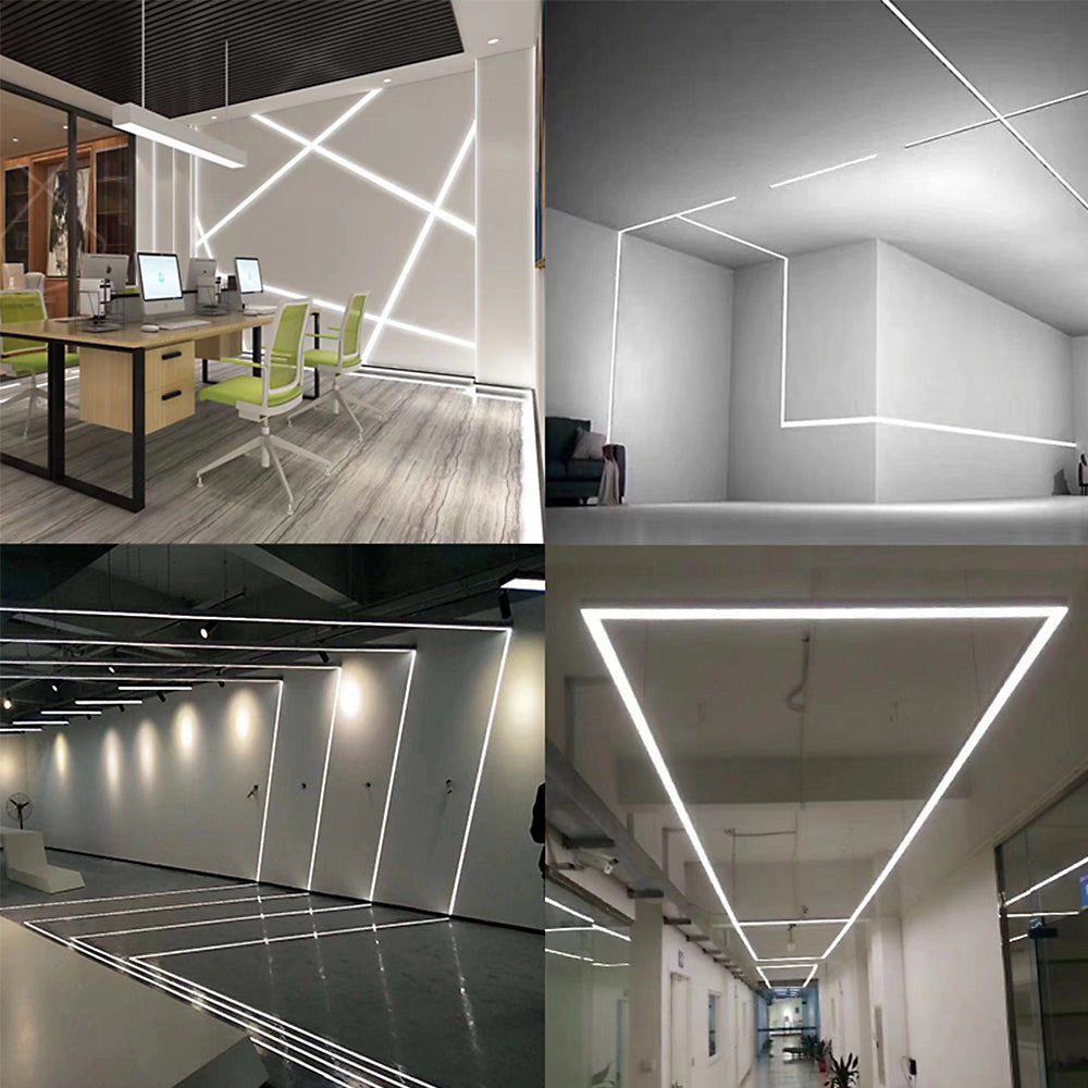 5-Pack 50cm (20'') U-Shaped LED Aluminum Channel System - U02 9x17mm Profile for 12mm Wide LED Strips | Perfect for Home, Office & Commercial Lighting Projects