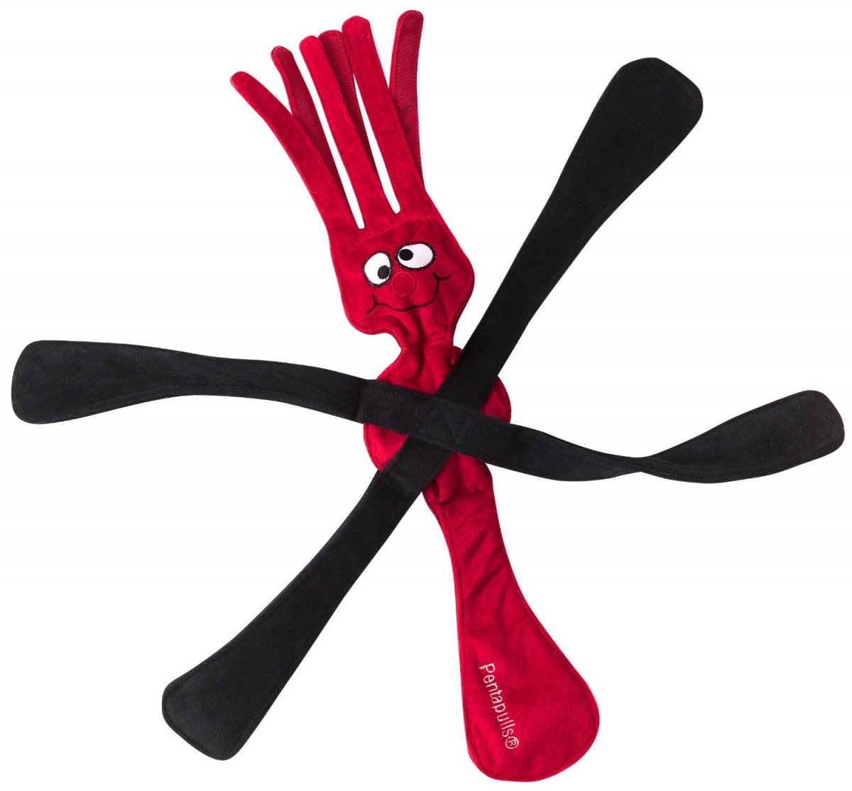 Doggles SillyPulls Interactive Dog Toy for Small & Medium Dogs - Durable Red Rubber Chew Toy for Puppies & Adult Dogs - Perfect for Fetch, Tug of War & Indoor/Outdoor Playtime