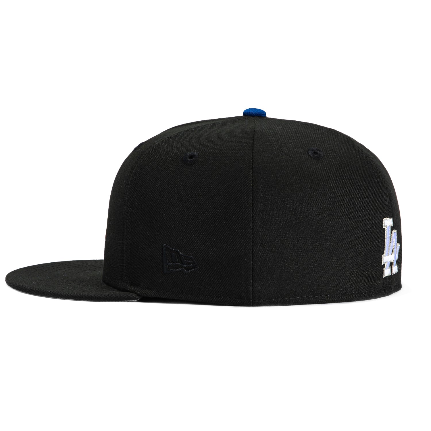 New Era 59Fifty Los Angeles Dodgers Palm Tree Snapback Hat - Black & Royal Blue Baseball Cap for Men & Women - Perfect for Games, Streetwear & Casual Outfits