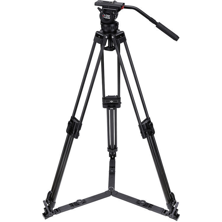 Camgear DV6P CF Kit with Professional Tripod System & Fluid Head - Perfect for Videography, Filmmaking & Live Streaming