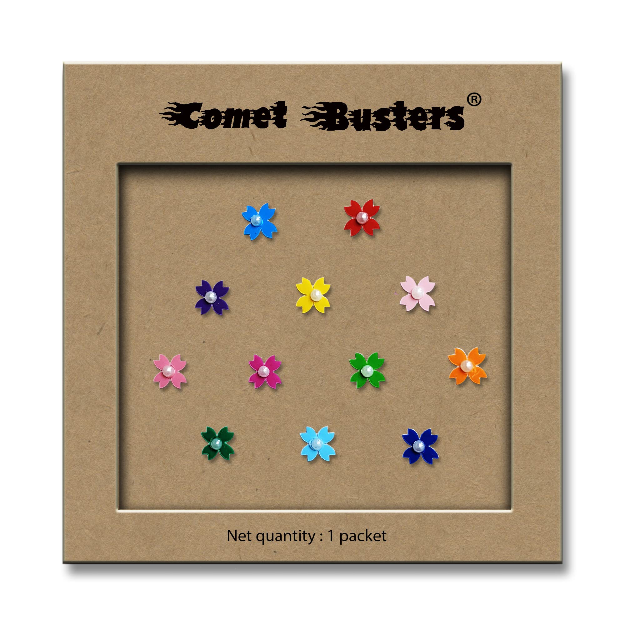 Comet Busters Cute Baby Bindis - 6mm Kids Face Decoration Stickers (BB001) for Birthday Parties, Halloween Costumes & Festive Celebrations