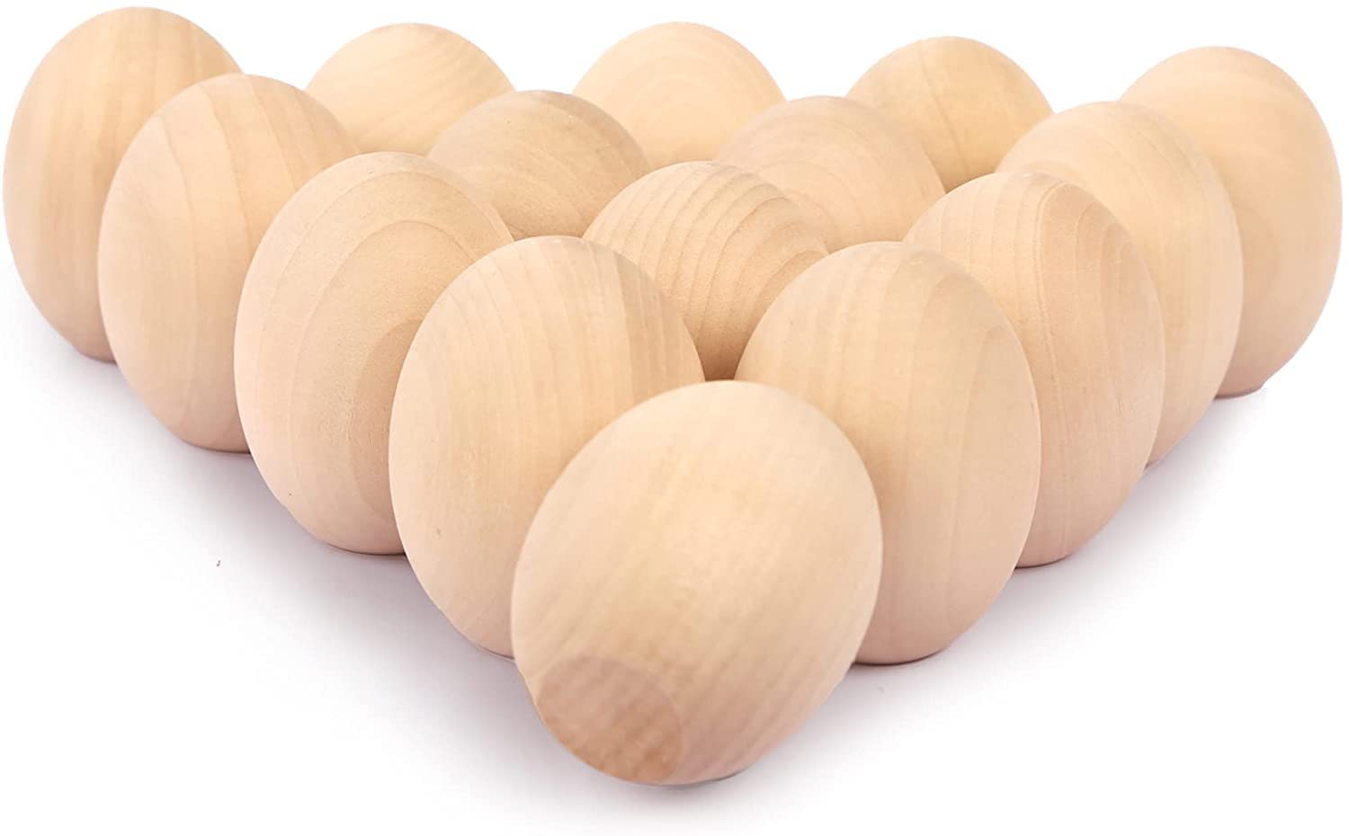15 PCS Unpainted Wooden Easter Eggs - DIY Craft Kit for Kids, Easter Decorations, Painting & Dyeing Projects, Fake Food Toys, Nest Box Training - Perfect for Easter Crafts, Home Decor, and Children's Educational Activities