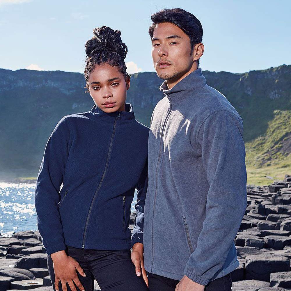 Men's Full Zip Fleece Jacket - 280 GSM Warm Winter Outdoor Jacket for Hiking, Camping & Casual Wear