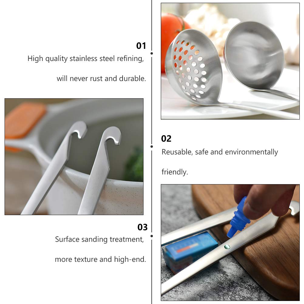DOITOOL 1-Piece Stainless Steel Soup Ladle - 12