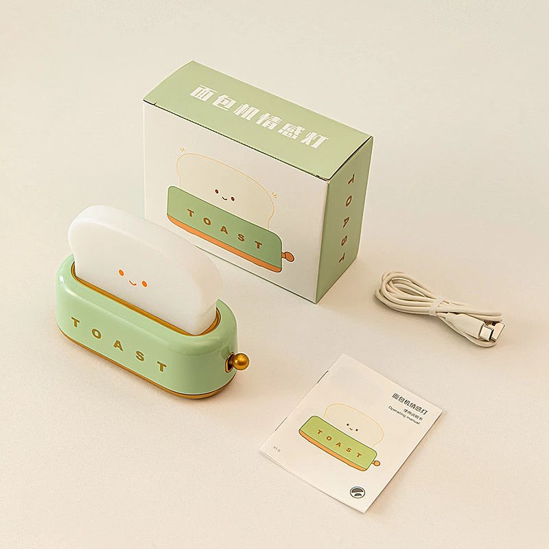 Cute Kawaii Toaster Night Light for Kids - Soft Glow LED Nightlight for Bedroom, Nursery, or Dorm - Perfect Gift for Girls & Boys