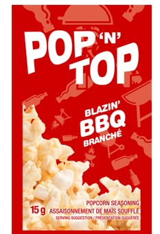Pop n Top Popcorn Seasoning - BBQ Flavor (24 Packets, 15g Each) | Perfect for Movie Nights, Parties & Snack Time