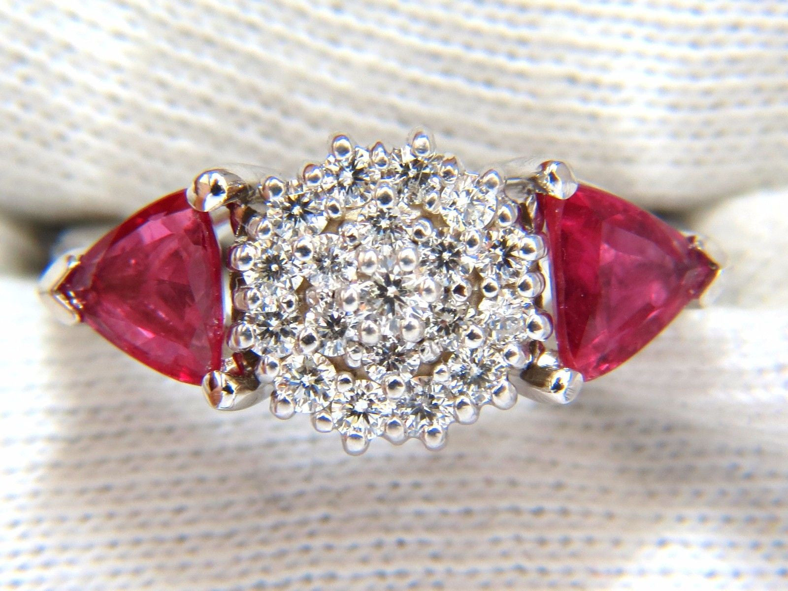 2.00 Carat Natural Pink Sapphire & Diamond Ring in 14K Gold - Elegant Circular Cluster Design for Engagement, Wedding & Special Occasions