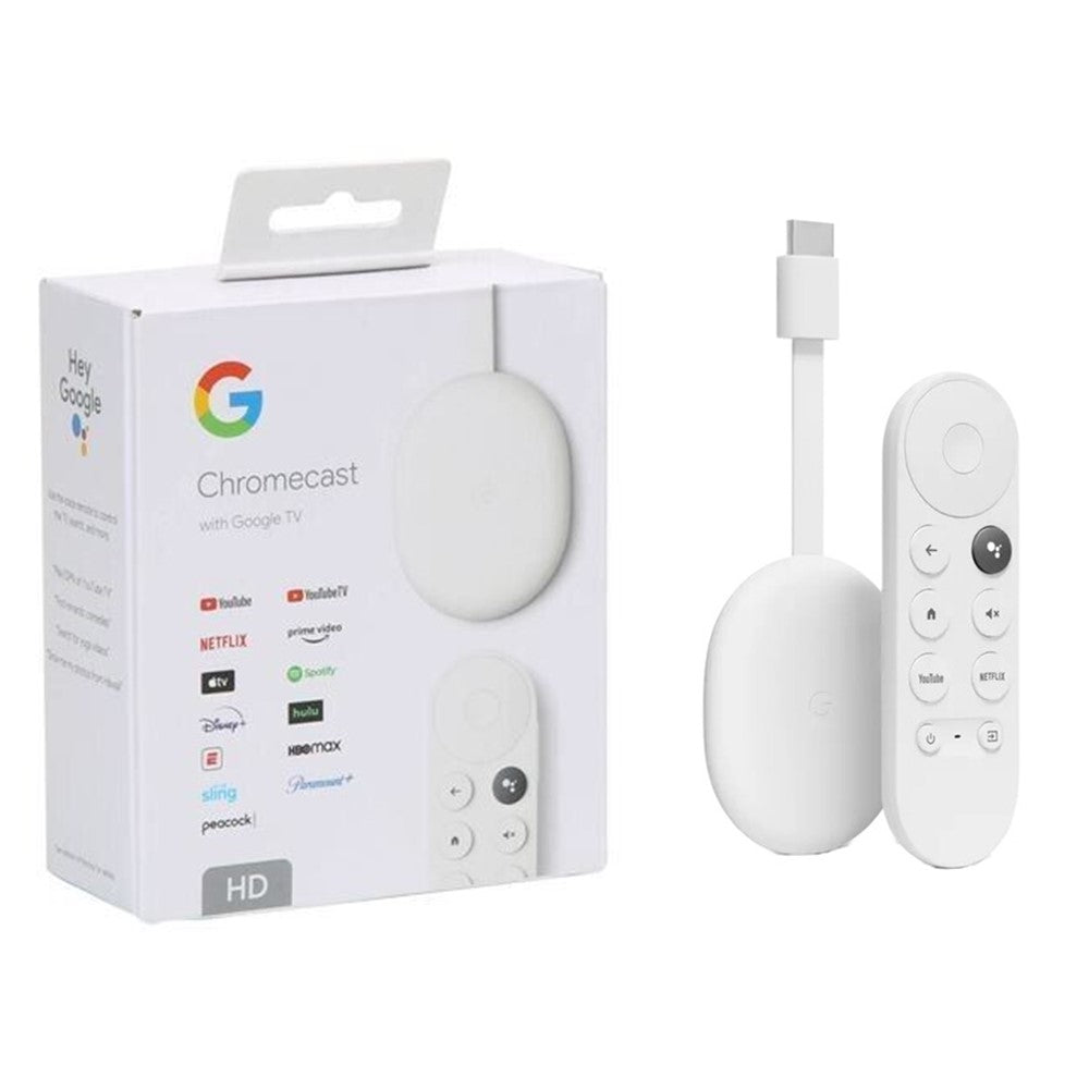 Google Chromecast with Google TV HD Streaming Stick - 1080p Media Player, Voice Remote, Netflix, Disney+, Hulu - Snow White (GA03131-US) - Perfect for Home Entertainment & Smart TV Streaming