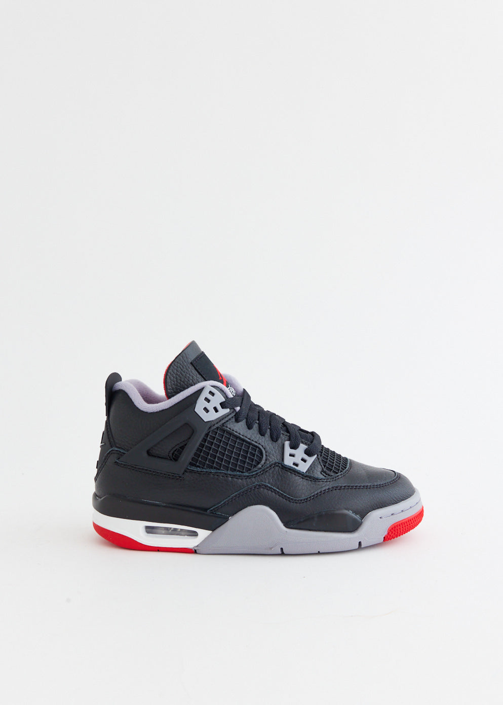 Air Jordan 4 Retro 'Bred Reimagined' Basketball Shoes for Girls - Classic Black & Red Sneakers for Sports, Streetwear & Casual Outfits