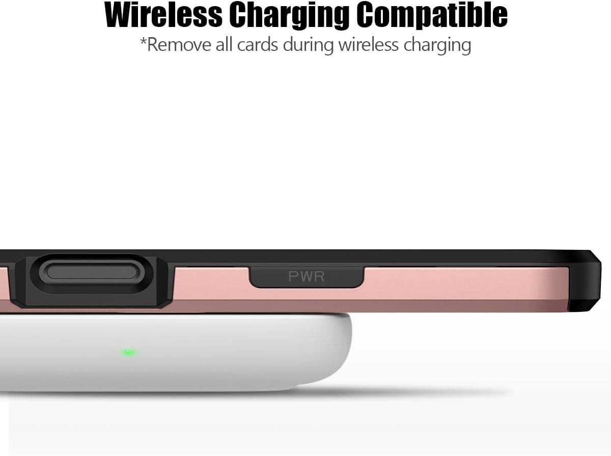iPhone 16 Pro Case with Card Holder - Heavy Duty Shockproof Protective Cover with Hidden Card Slot | Slim Design for Everyday Use & Travel Protection