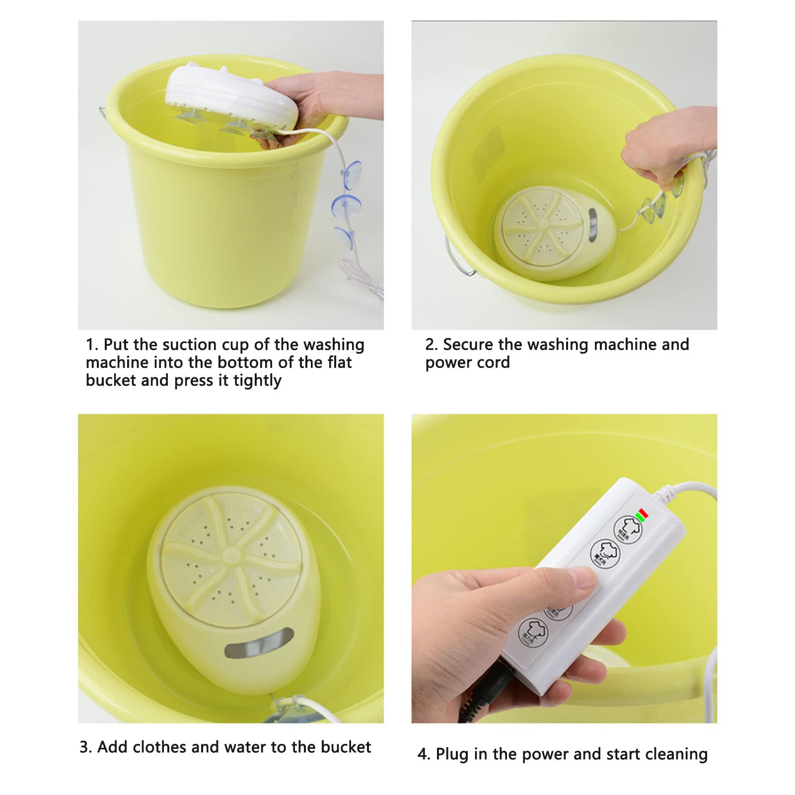 Mini Washing Machine Portable - 120W 100-240V 50/60Hz ABS 3-in-1 Ultrasonic Turbine Washer with US Plug | Compact Laundry Solution for Travel, Business Trips, College Dorms & Small Apartments | Perfect for Clothes, Underwear & Light Fabrics
