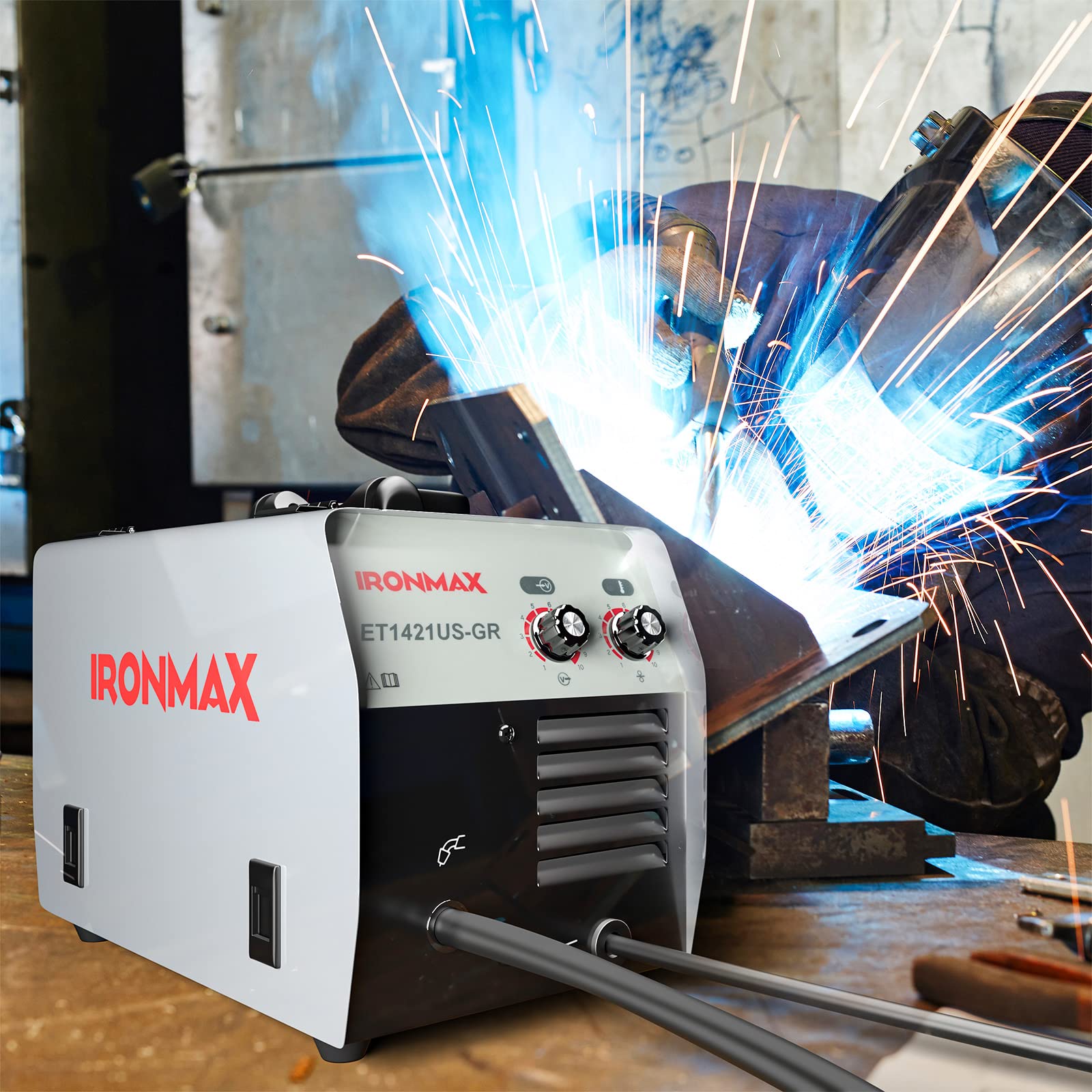 Goplus MIG 140 Welder - 120V Flux Core Welding Machine with IGBT Inverter Technology, Integrated MIG Torch & Earth Clamp (Includes Bonus Adapter & Contact Tips) - Perfect for DIY Projects, Home Repairs, and Metal Fabrication
