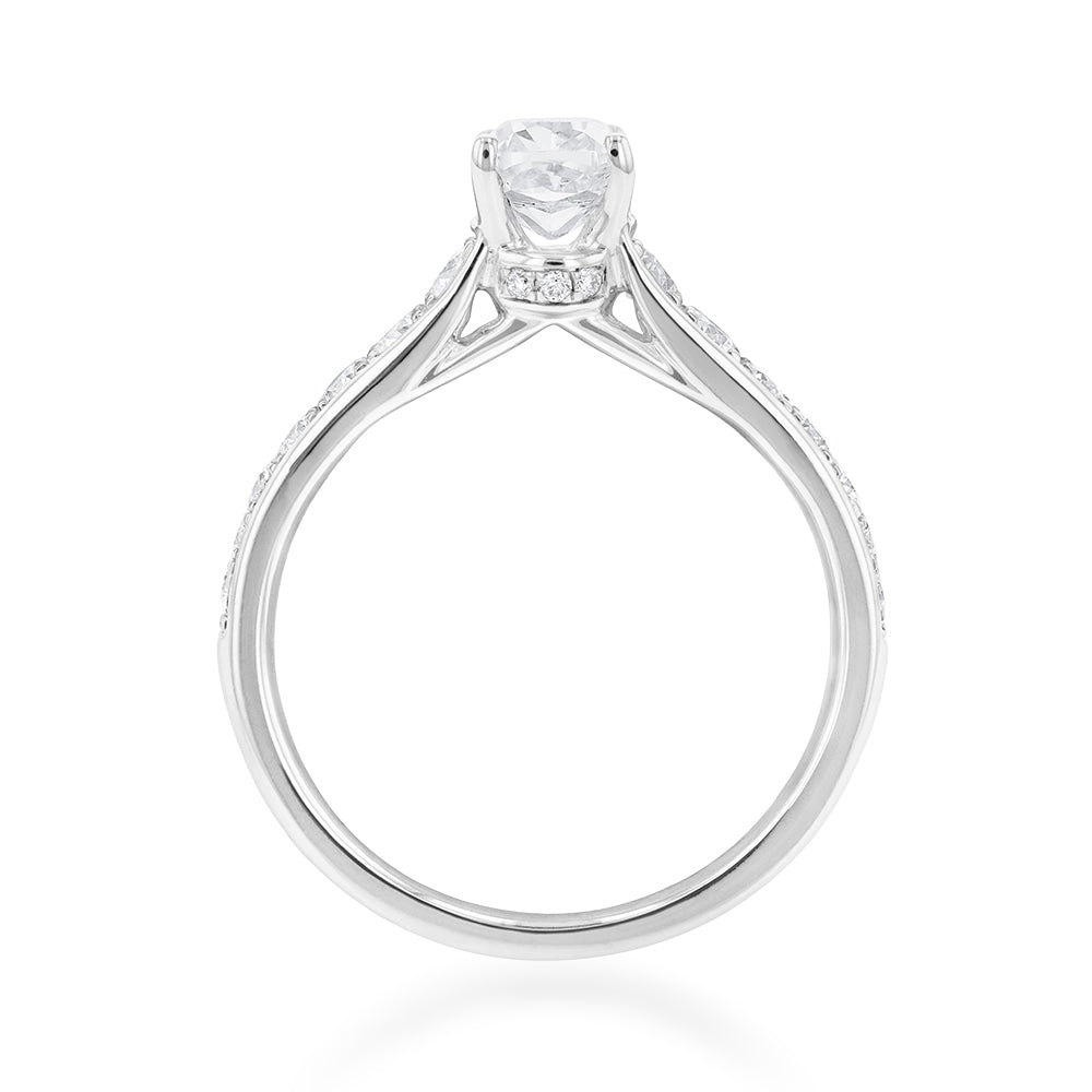 14K White Gold 1.40 Carat Cushion Cut Diamond Engagement Ring for Women - Perfect for Proposals, Anniversaries & Special Occasions
