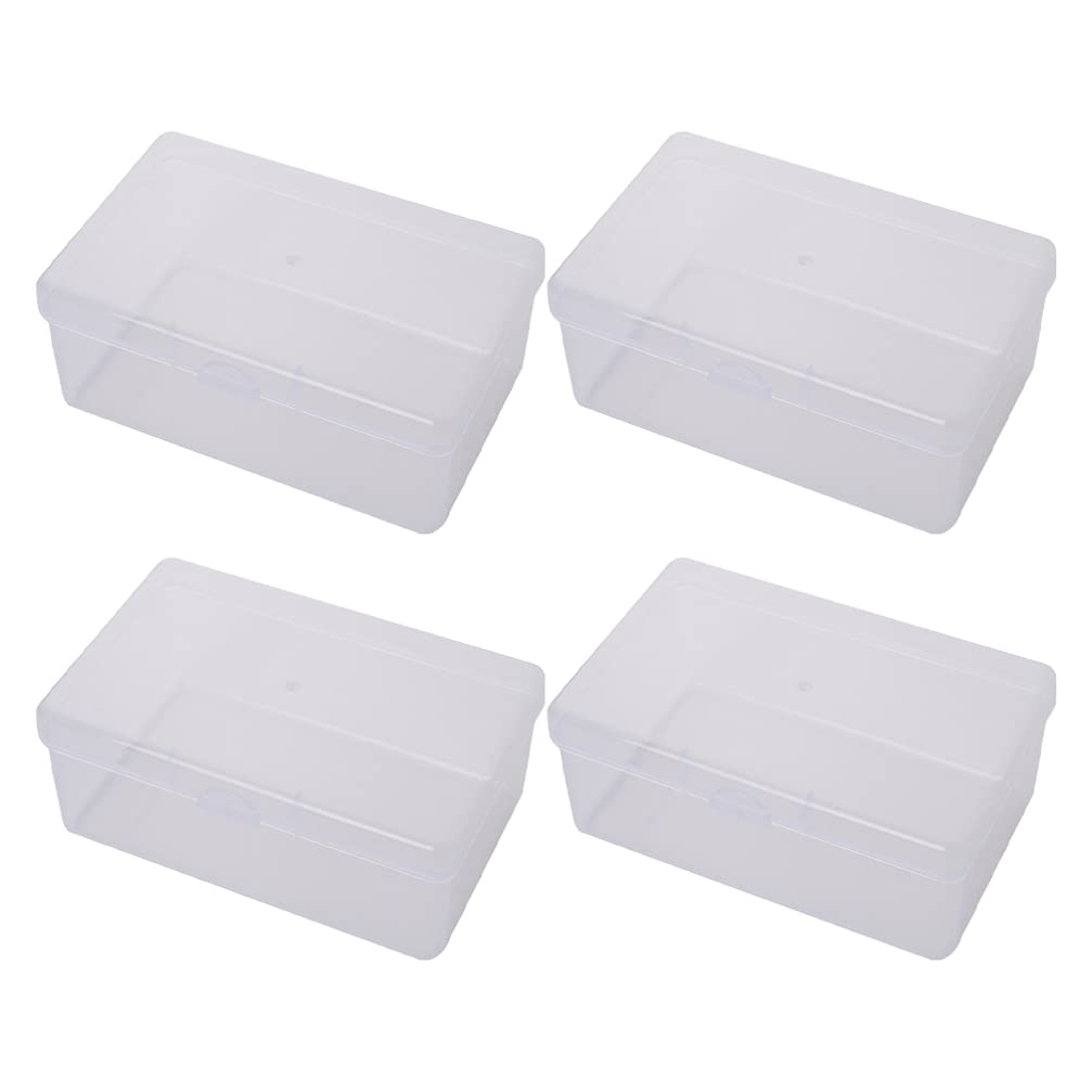 Cabilock 4-Piece Stackable Makeup Organizer Set - Cotton Swab Dispenser, Round Pad Holder, Bead Tray & PP Storage Box for Beauty Essentials | Perfect for Vanity, Bathroom & Travel Organization