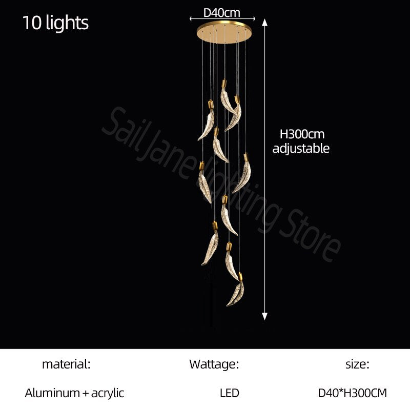 Exquisite Crystal Feather Chandelier - Elegant Lighting Fixture for Dining Room, Bedroom, or Luxury Home Décor