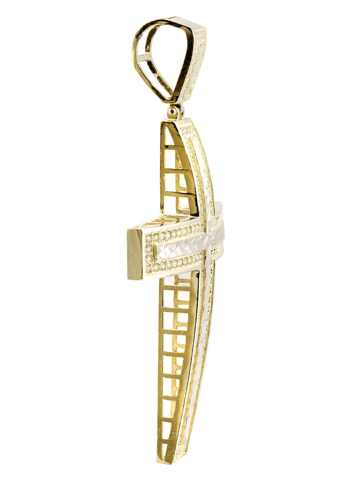 10K Gold Cross Pendant Necklace for Women & Men - 7.7 Grams Religious Jewelry - Perfect for Baptism, First Communion, Confirmation & Everyday Wear
