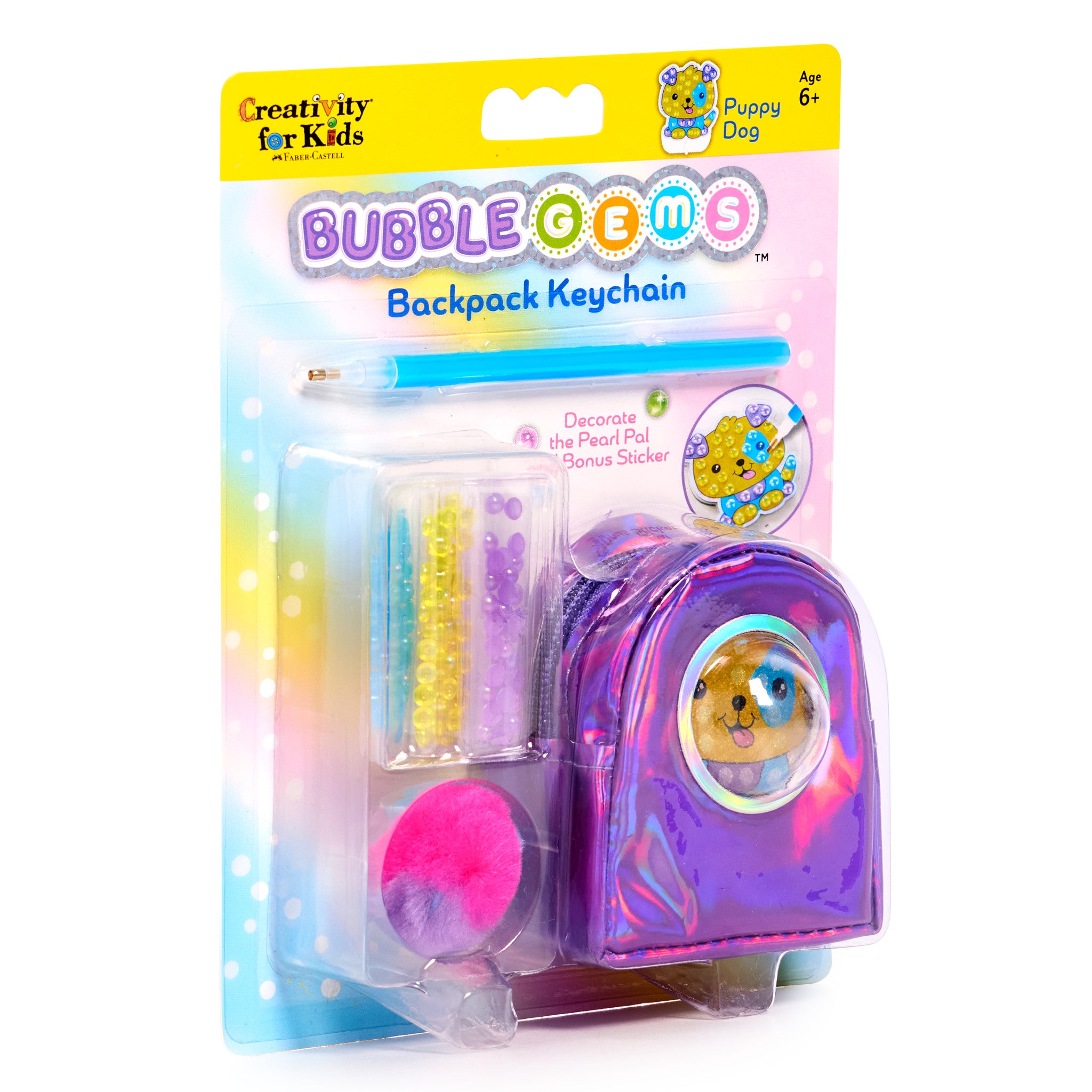 Bubble Gems™ Cute Puppy Dog Backpack Keychain - Adorable Pet Accessory for School Bags, Purses & Travel Luggage #6471000