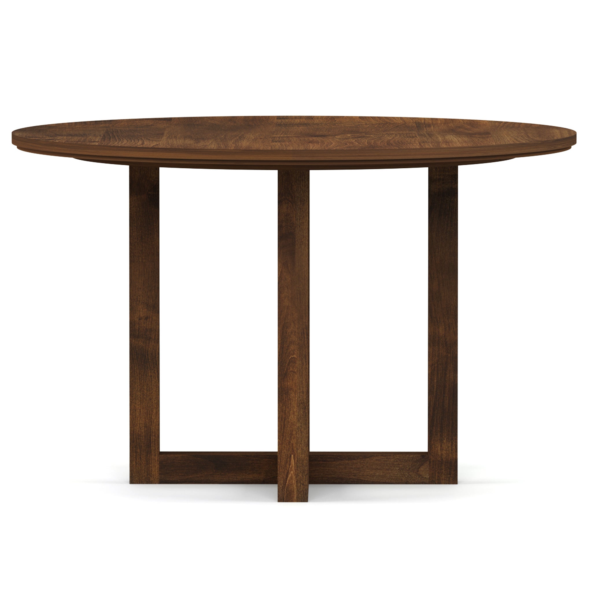 48 Inch Round Dining Table - Solid Wood Modern Kitchen Table for 6-8 People, Perfect for Family Gatherings & Dinner Parties