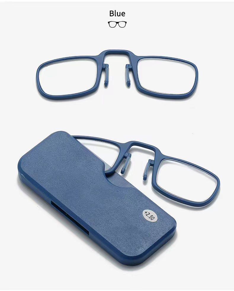 Foldable Portable Reading Glasses with Nose Clip - Lightweight Thin Frame for Men & Women - Perfect for Travel, Office, and Outdoor Reading