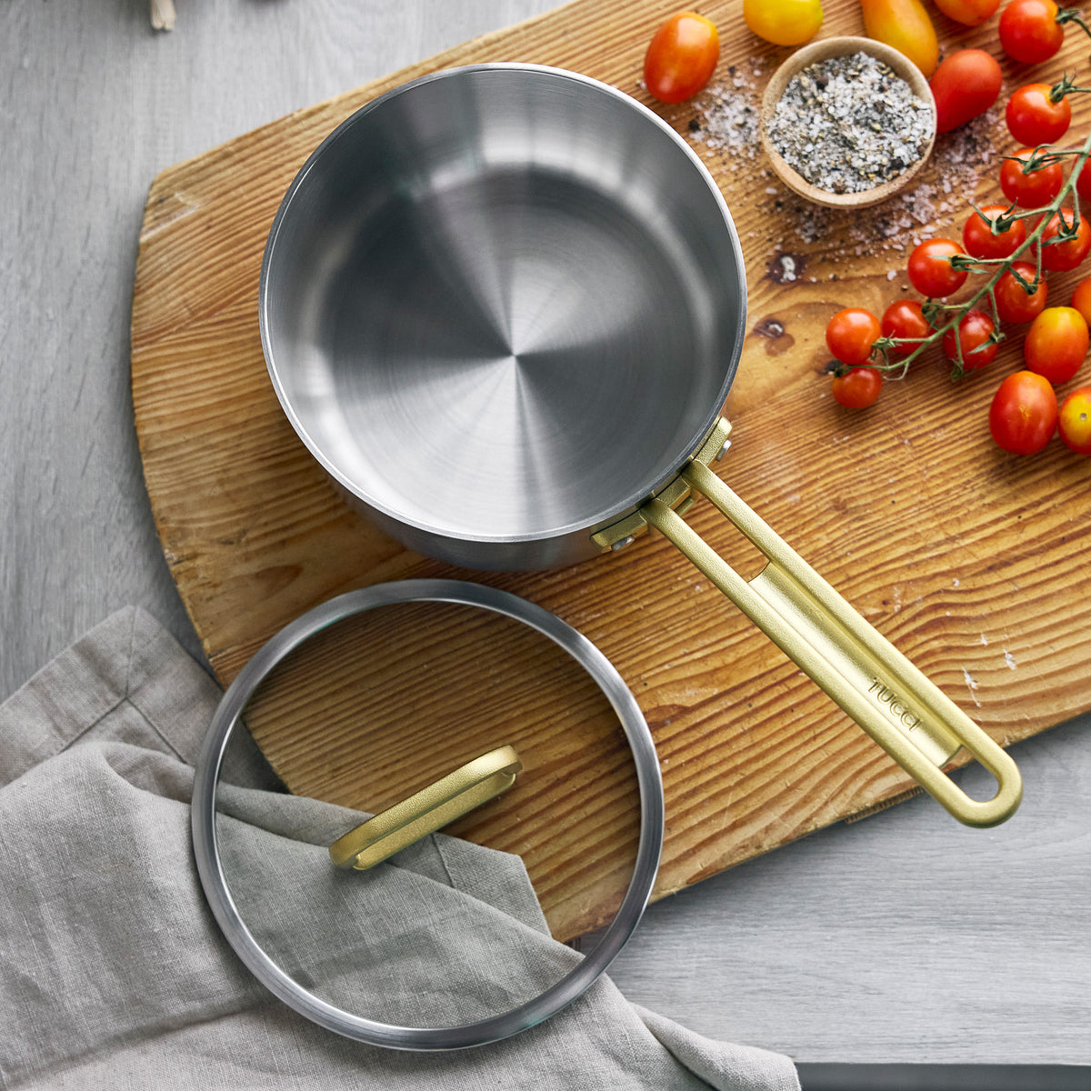 Stanley Tucci™ 2 Quart Stainless Steel Saucepan with Lid - Perfect for Cooking Soups, Sauces, and Pasta | Durable & Even Heat Distribution | Ideal for Home Chefs & Professional Kitchens