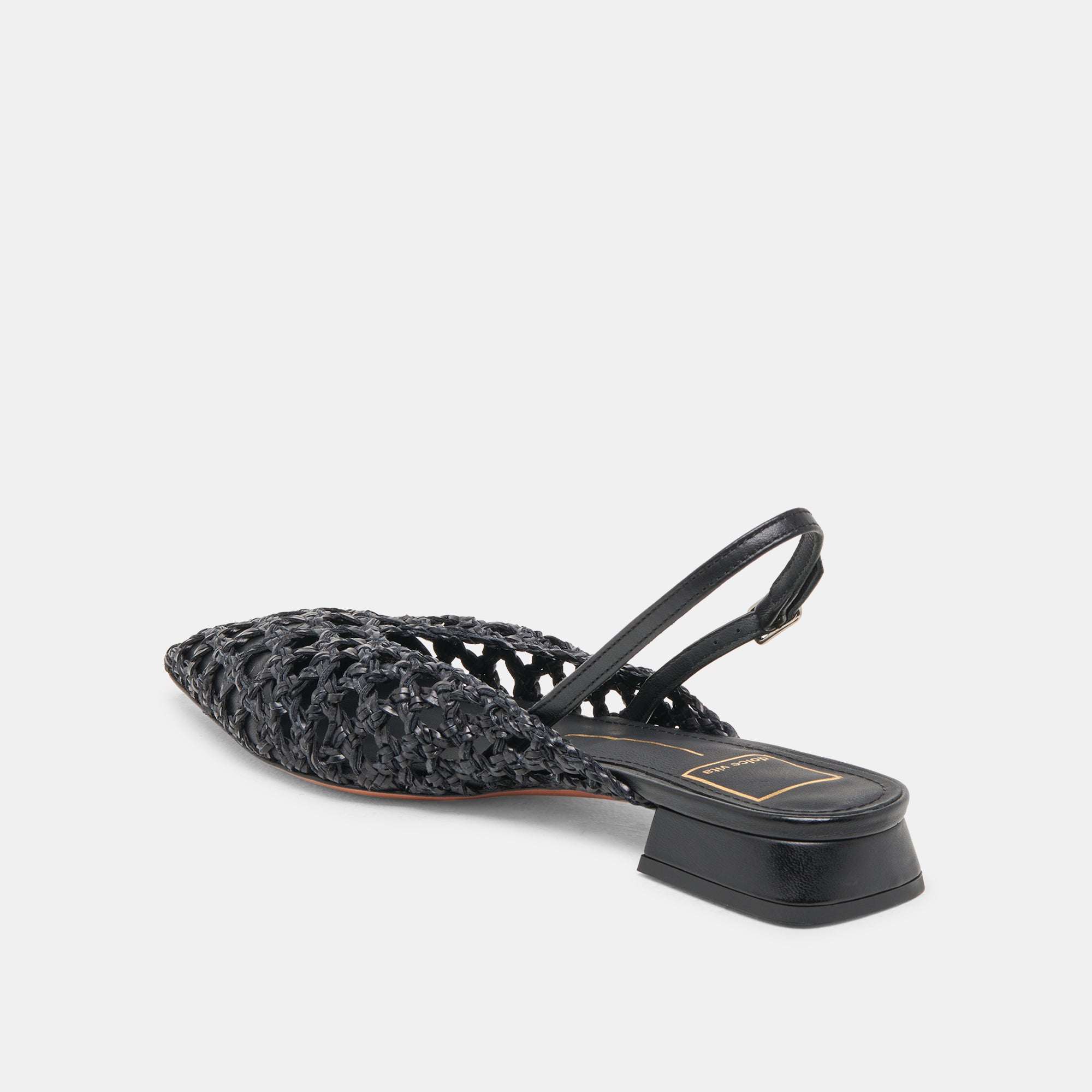 CYNDI Women's Black Woven Flats - Comfortable Casual Shoes for Work, Travel & Everyday Wear
