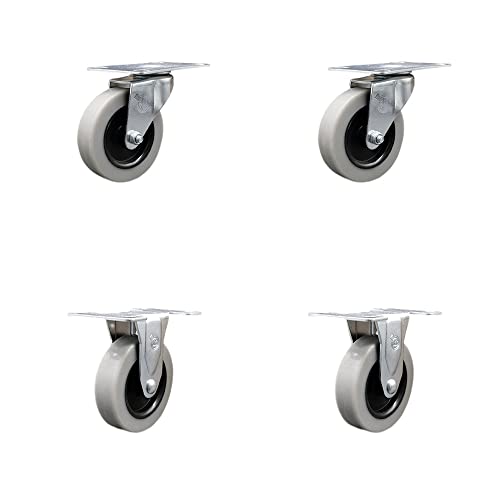 2 Swivel & 2 Rigid w/Large TP