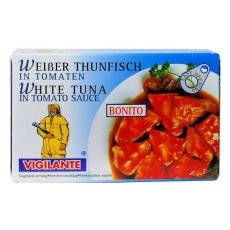 Premium White Tuna in Tomato Sauce - Bonito del Norte in Tomato - 76g Can - High Protein, Keto & Paleo Friendly - Perfect for Salads, Sandwiches & Pasta Dishes