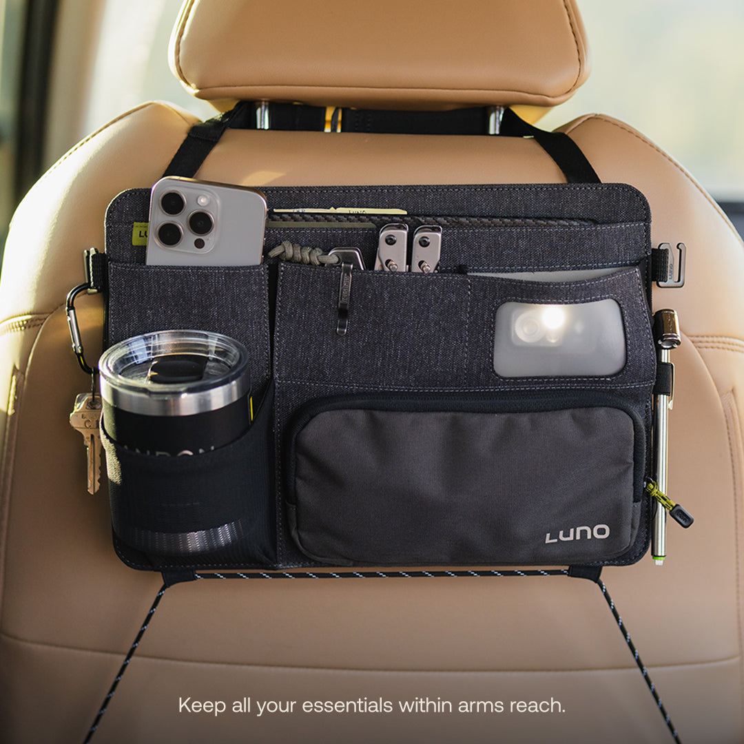 Car Seat Back Organizer with Multiple Pockets - Perfect for Road Trips, Travel & Kids' Activities - Water-Resistant & Durable Storage Solution