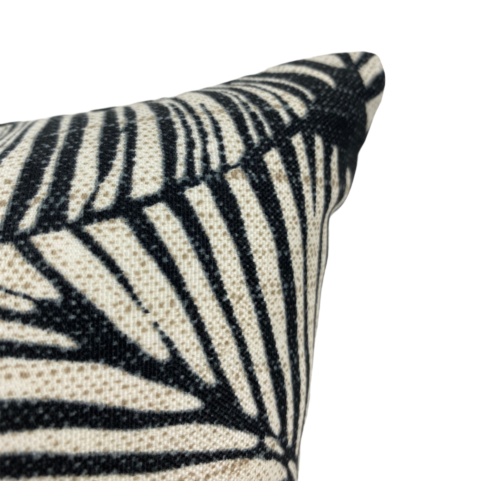 Talia Noir 17x17 Outdoor Throw Pillow - Waterproof Decorative Cushion for Patio, Garden & Poolside - Soft Weather-Resistant Outdoor Pillow Cover for Lounge Chair, Sofa & Porch Decor