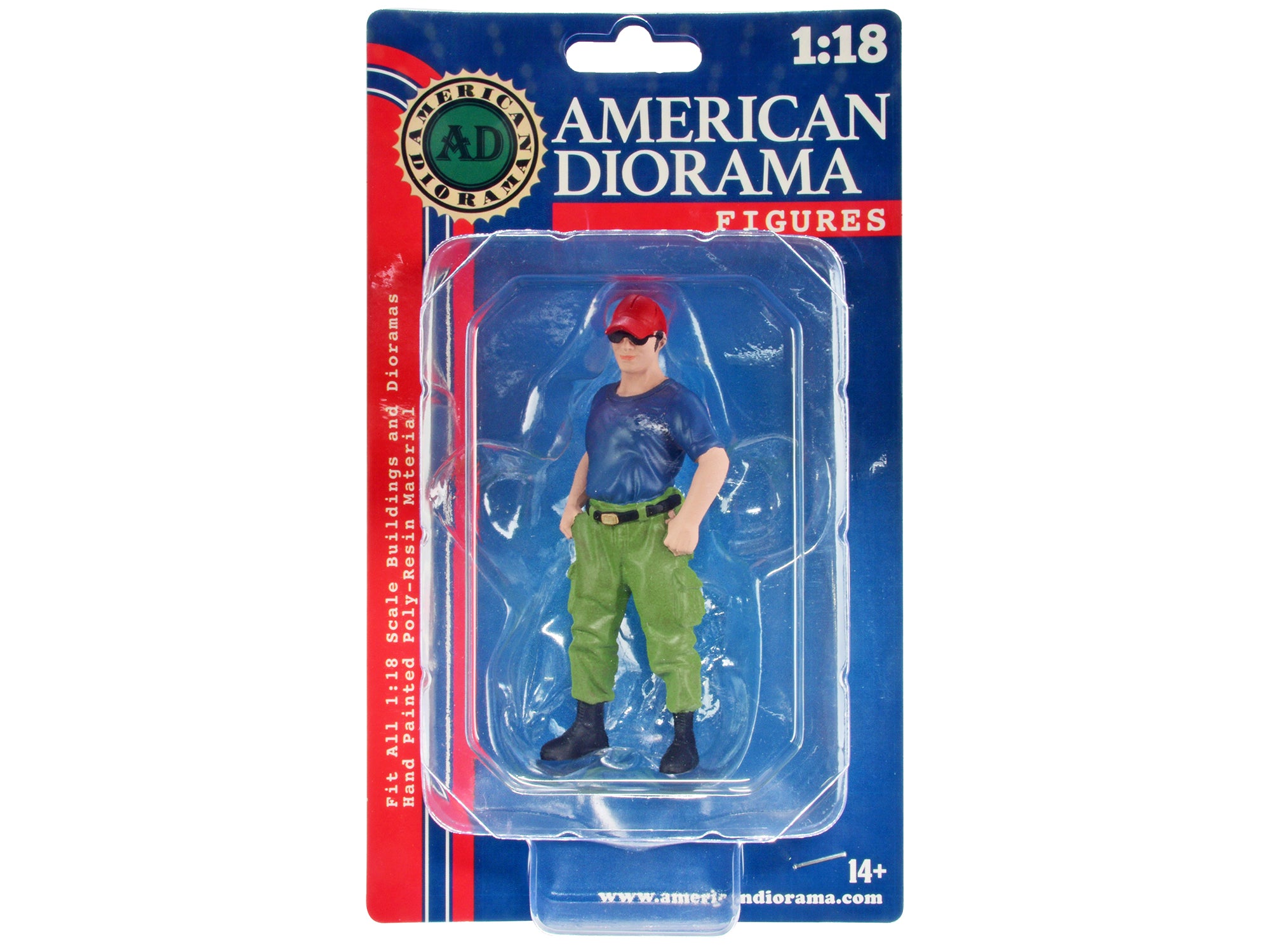 1/18 Scale Firefighters Off Duty Action Figure by American Diorama - Perfect for Model Displays, Diorama Scenes & Collectible Showcases