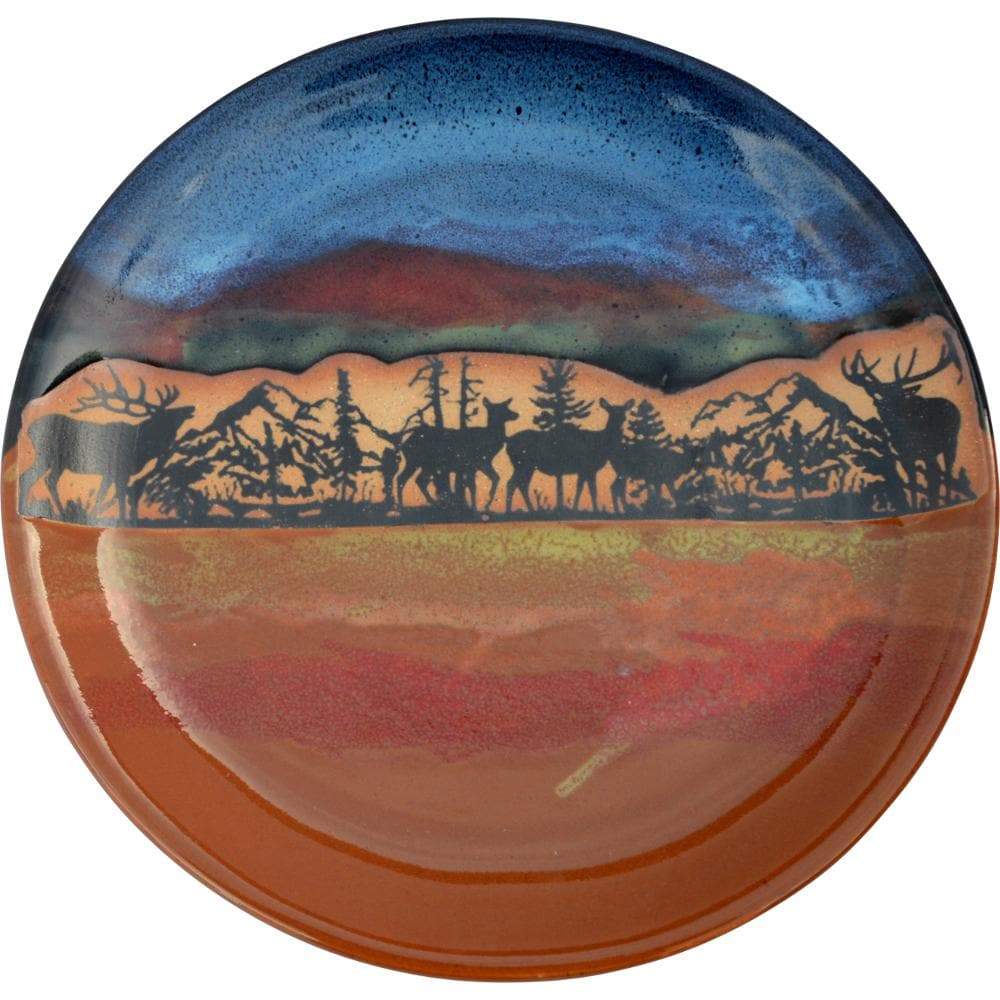 Elk Azul Pottery Dinnerware Set - Handcrafted Ceramic Plates, Bowls & Mugs - Mexican Style Blue Dinnerware for Home & Restaurant Use