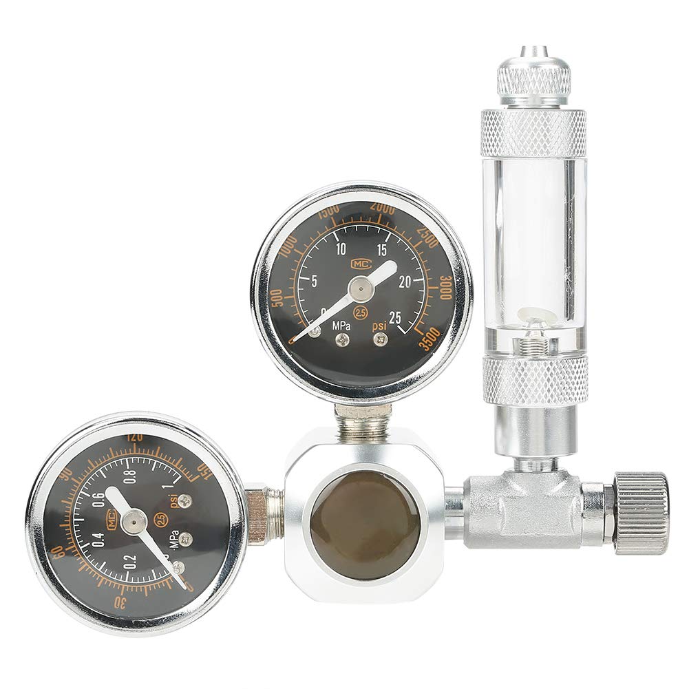 Zerodis CO2 Aquarium Regulator - Dual Gauge Display with Bubble Counter & Check Valve for Planted Tanks, Hydroponics, Grow Tents & Greenhouses - Perfect for Aquatic Plants, Fish Tanks & Indoor Gardening
