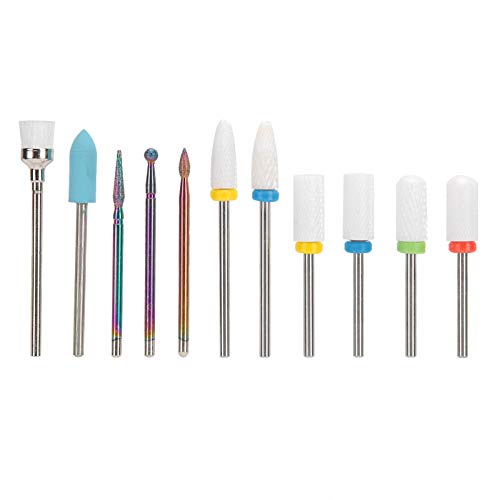 11PCS Tungsten Steel Nail Drill Bits Set - Ceramic Nail Polishing Heads for Professional & Home Manicure | Perfect for Nail Salons, DIY Nail Art & At-Home Nail Care